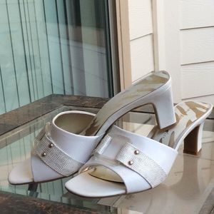 Brand new white Anne Klein Nakima Reptile Sandals